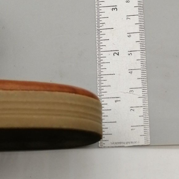 Lane Bryant Womens Slingback Sandal White Faux Leather Beaded Buckle 9W - Picture 7 of 9